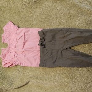 6 month eyelet onesie and pants